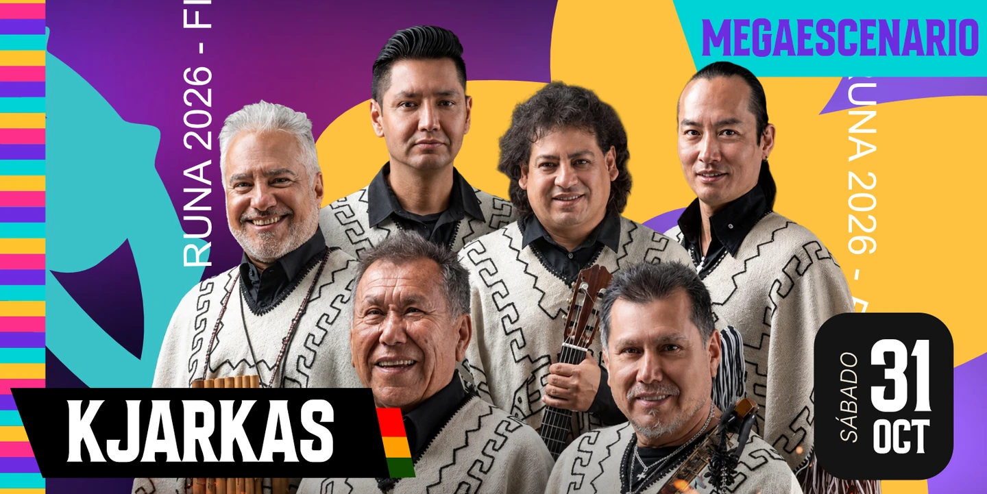 Arte oficial de Los Kjarkas para el Megaescenario de Finados 2026